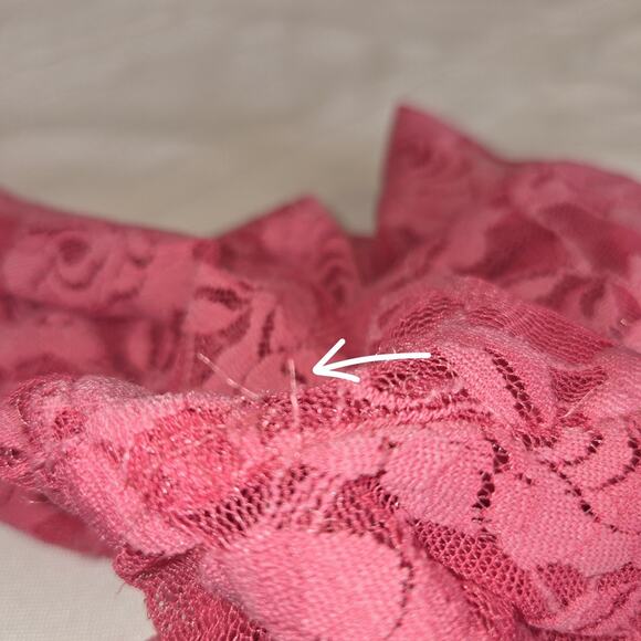 Vintage Venezia Hot Pink Lace Shrug Top Womens 18/20 Ruffles Whimsigoth Boho Y2K - Picture 16 of 16